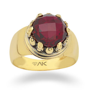 Natural Oval Topaz Solitaire Ring in 14 Karat Gold