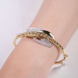 14 Karat Gold Doric Cuff Bracelet