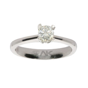 0.40 Carat F-SI1 Solitaire Diamond Ring 18K Gold