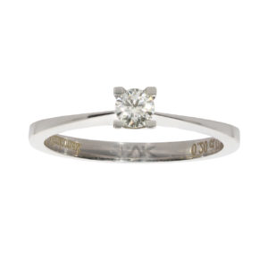 0.20 Carat G-VS1 Solitaire Diamond Ring 18K Gold