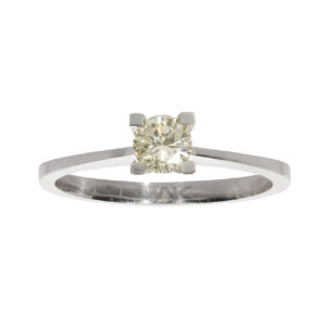 0.33 Carat Diamond Solitaire Ring L-SI1 14 Karat