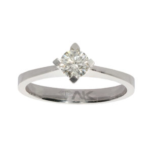 0.47 Carat G-SI1 Solitaire Diamond Ring 18K Gold