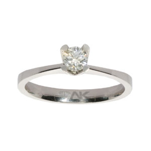 0.30 Carat F-SI1 Solitaire Diamond Ring 18K Gold