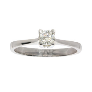 0.24 Carat G-VS1 Solitaire Diamond Ring 18K Gold