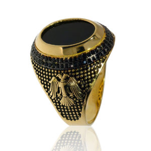 14K Gold Men’s Ring with Seljuk Motifs