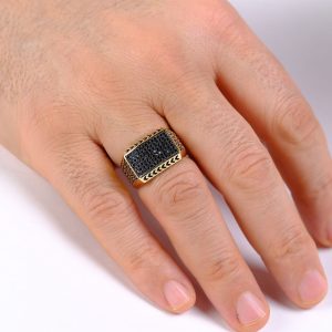 Men’s 14K Gold Square Face Signet Ring