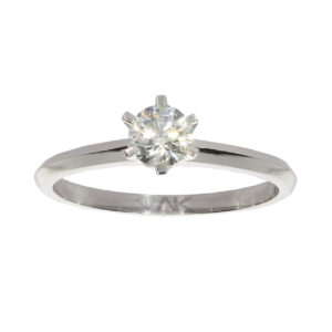 0.42 Carat G-VS2 Solitaire Diamond Ring 18K Gold