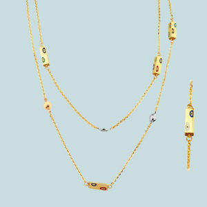 14K Gold Fortuna Pendant Necklace