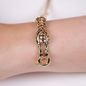 Cetaş 14K Panther Bracelet