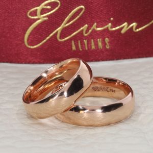 6mm Klasik Bombe Roz Altın Alyans