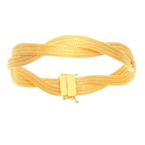 Braided Chain 22K Gold Bracelet