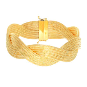Braided Chain 14K Gold Bracelet