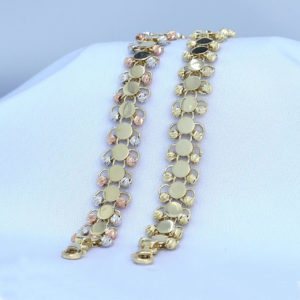 Label Dangling 14K Gold Bracelet