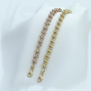 Label Dangling 14K Gold Bracelet