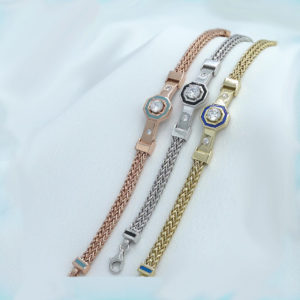 Label Hexagon 14K Gold Bracelet
