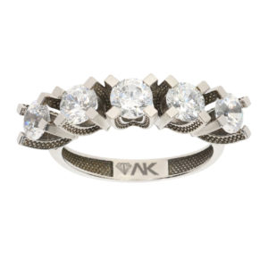 14K Gold Five Stone Fancy Ring
