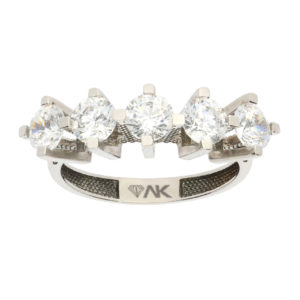 14K Gold Classic Five Stone Ring