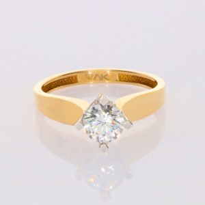 14K Gold Solitaire Ring