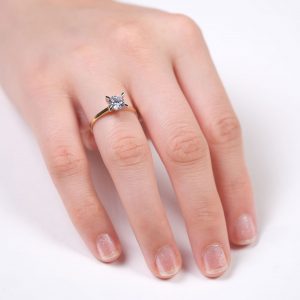14K Gold Solitaire Ring