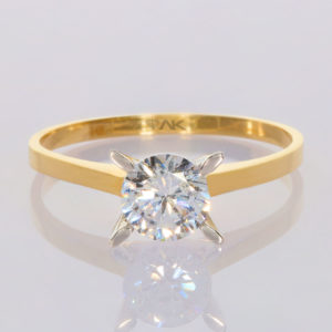 14K Gold Solitaire Ring