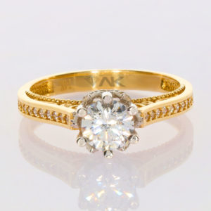 14 Karat Gold Solitaire Engagement Ring