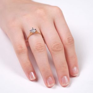 14 Karat Gold Solitaire Engagement Ring