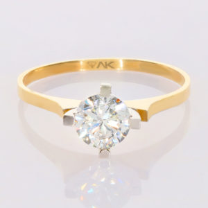 14 Karat Gold Solitaire Engagement Ring