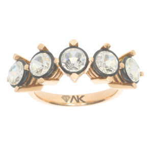 14K Rose Gold Fancy Five-Stone Ring