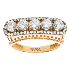 14K Rose Gold Fancy Five-Stone Ring