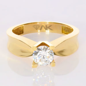 14K Gold Solitaire Ring