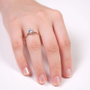 14K Gold Solitaire Ring