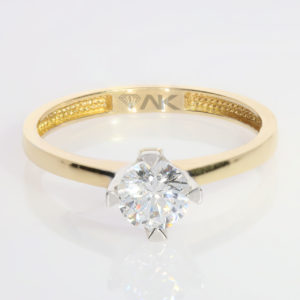 14K Gold Solitaire Ring
