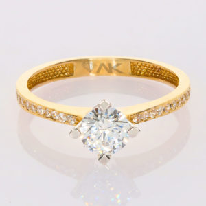 14 Karat Solitaire Diamond Engagement Ring