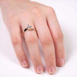 14K Gold Solitaire Ring