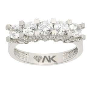 14K Gold Five Stone Fancy Ring