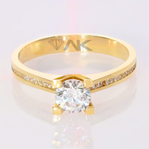 14 Karat Statement Solitaire Ring