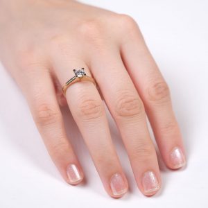 14 Karat Statement Solitaire Ring