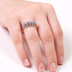 14K Gold Five Stone Fancy Ring