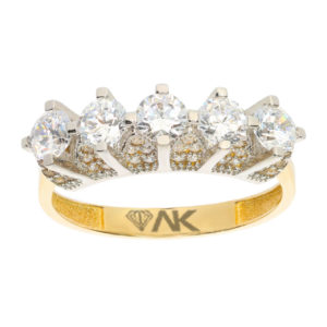 14K Gold Five Stone Fancy Ring