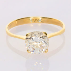 14 Karat Gold Solitaire Engagement Ring