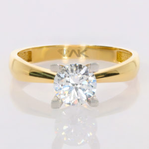 14K Gold Solitaire Ring