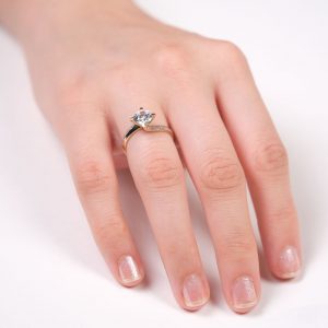 14 Karat Statement Solitaire Ring