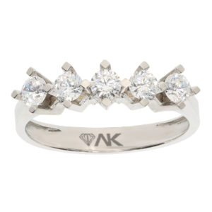 14K Gold Classic Five Stone Ring