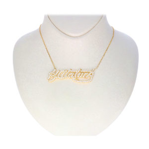 14K Gold Fancy Atatürk Signature Pendant