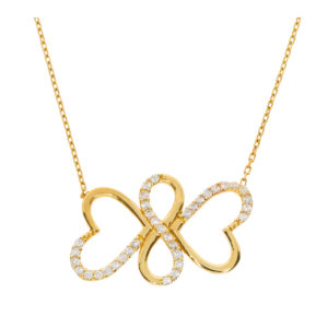 14K Gold Fancy Butterfly Pendant Necklace