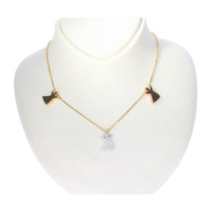 14K Gold Fancy Human Figure/Silhouette Pendant Necklace