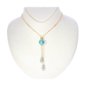 14K Gold Fancy Ball/Sphere Symbol Necklace