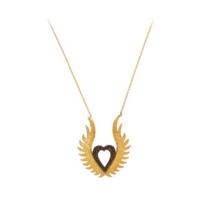 14K Gold Heart Pendant Necklace