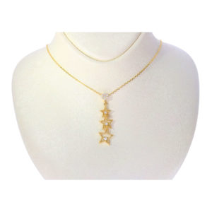 14K Gold Fancy Star Pendant Necklace
