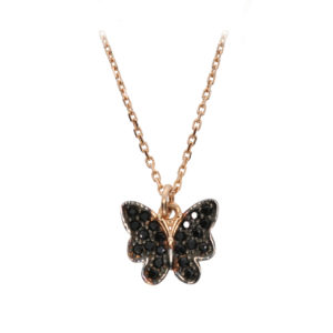 14K Gold Butterfly Pendant Necklace